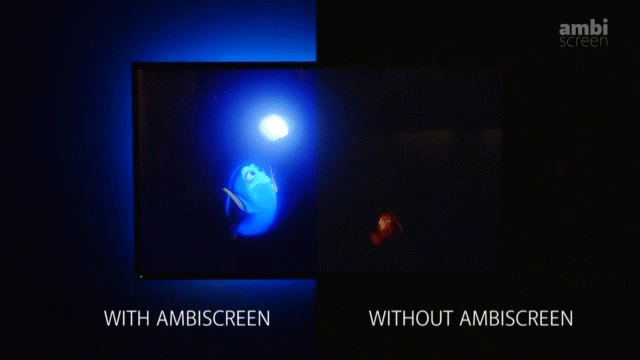 AmbiScreen - responsive ambient back-lighting for any screen - Use any video source native TV broadcast, Netflix, Hulu, YouTube, apps, game consoles, set-top and multimedia boxes and players, computer display, DVD,